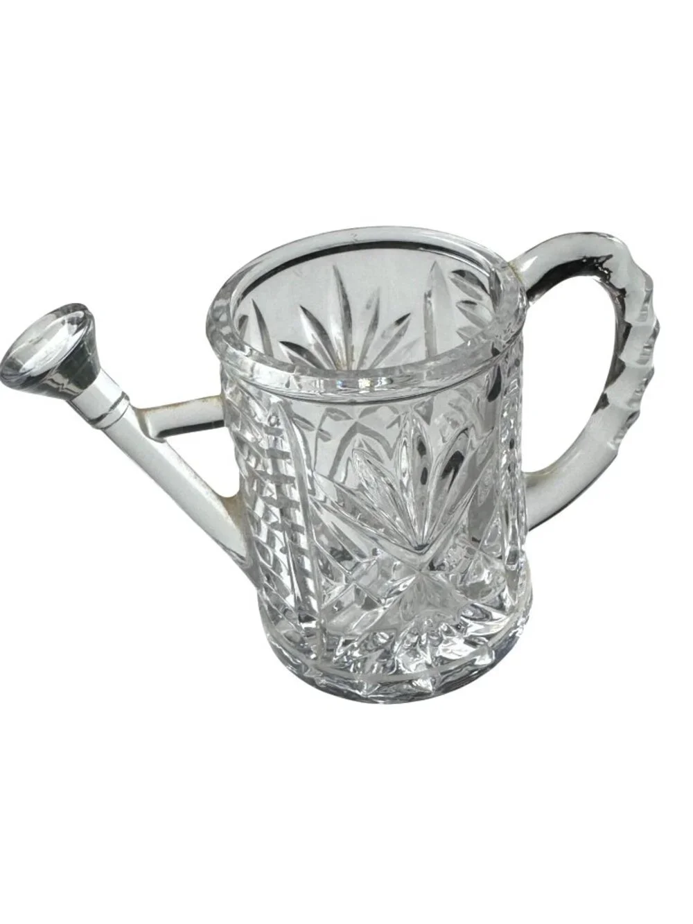 Miniature Lead Crystal Watering Can Toothpick Holder